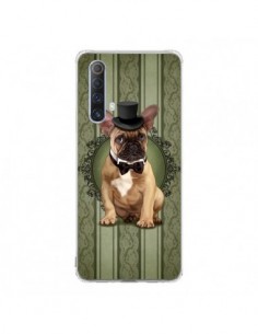 Coque Realme X50 5G Chien Dog Bulldog Noeud Papillon...