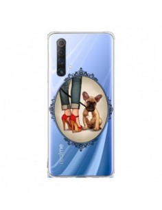 Coque Realme X50 5G Lady Jambes Chien Bulldog Dog...
