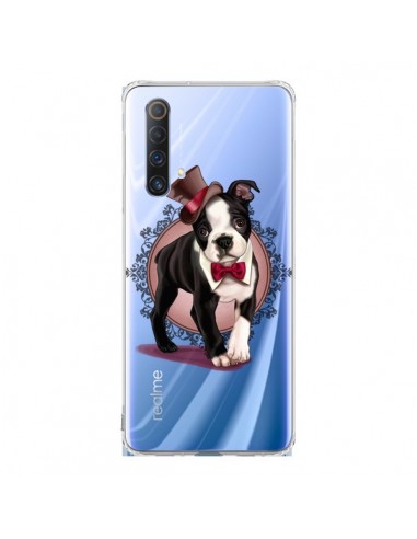 Coque Realme X50 5G Chien Bulldog Dog Gentleman Noeud Papillon Chapeau Transparente - Maryline Cazenave