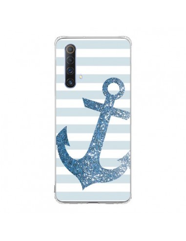 Coque Realme X50 5G Ancre Bleu Navire - Monica Martinez