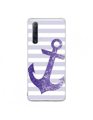 Coque Realme X50 5G Ancre Violet Navire - Monica Martinez