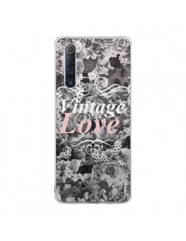 Coque Realme X50 5G Vintage Love Noir Flower - Monica Martinez