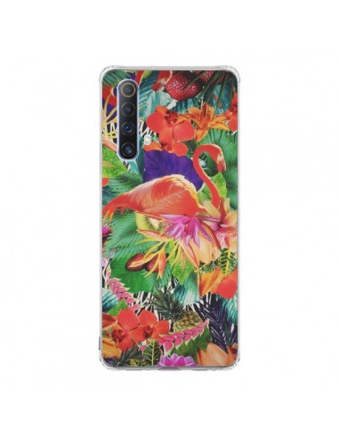 Coque Realme X50 5G Tropical Flamant Rose - Monica Martinez