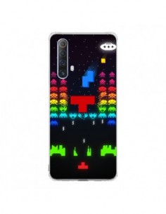 Coque Realme X50 5G Invatris Space Invaders Tetris Jeu -...