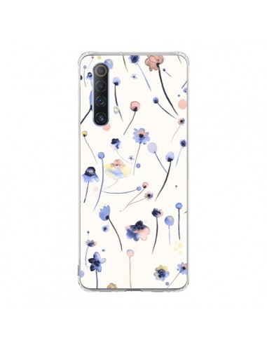 Coque Realme X50 5G Blue Soft Flowers - Ninola Design