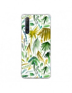 Coque Realme X50 5G Brushstrokes Tropical Palms Green -...