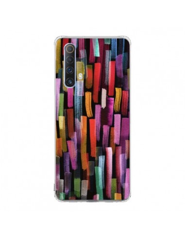 Coque Realme X50 5G Colorful Brushstrokes Black - Ninola Design