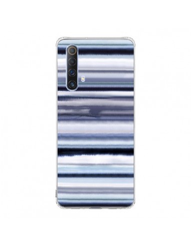 Coque Realme X50 5G Degrade Stripes Watercolor Navy - Ninola Design