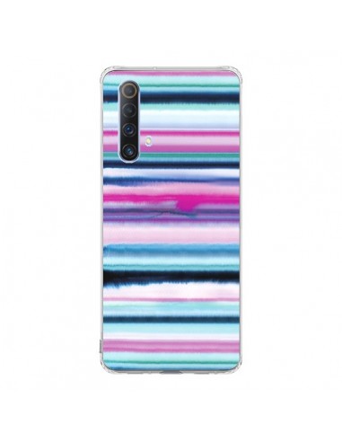 Coque Realme X50 5G Degrade Stripes Watercolor Pink - Ninola Design