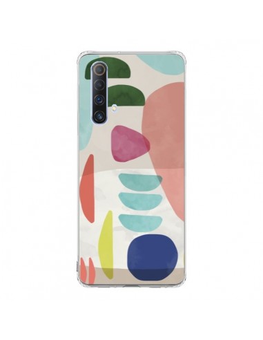 Coque Realme X50 5G Moody Geometry Multi White - Ninola Design