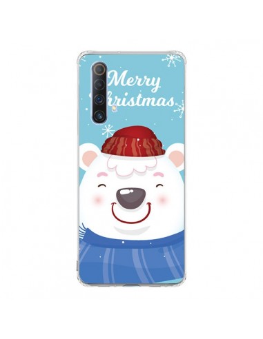 Coque Realme X50 5G Ours Blanc de Noël Merry Christmas - Nico