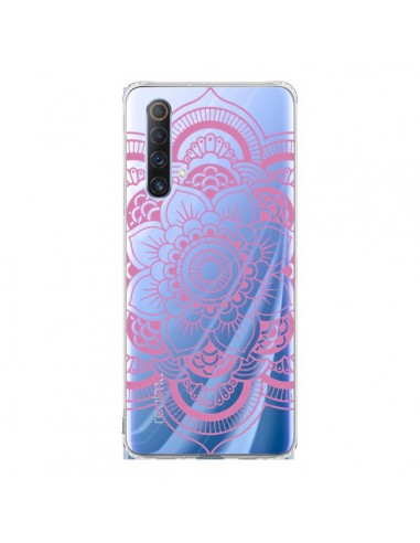 Coque Realme X50 5G Mandala Rose Clair Azteque Transparente - Nico