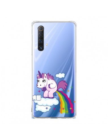 Coque Realme X50 5G Licorne Caca Arc en Ciel Transparente - Nico