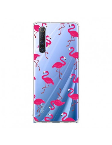 Coque Realme X50 5G flamant Rose et Flamingo Transparente - Nico