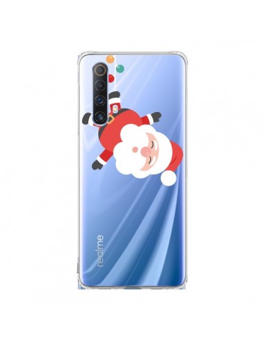 Coque Realme X50 5G Père Noël et sa Guirlande transparente - Nico