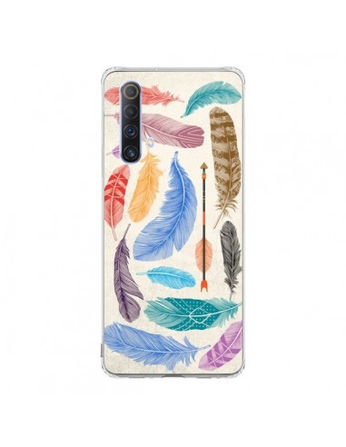 Coque Realme X50 5G Feather Plumes Multicolores - Rachel Caldwell