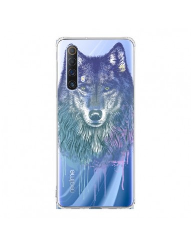 Coque Realme X50 5G Loup Wolf Animal Transparente - Rachel Caldwell