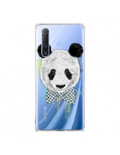Coque Realme X50 5G Panda Noeud Papillon Transparente -...