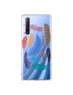Coque Realme X50 5G Plume Feather Couleur Transparente -...