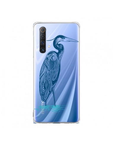 Coque Realme X50 5G Heron Blue Oiseau Transparente - Rachel Caldwell
