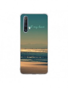 Coque Realme X50 5G Be still my heart Mer Sable Beach...