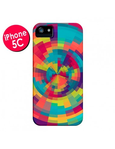 Coque Spirale de Couleurs Rouge Vert pour iPhone 5C - Eleaxart