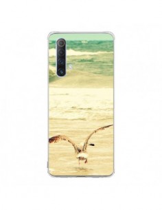 Coque Realme X50 5G Mouette Mer Ocean Sable Plage Paysage...