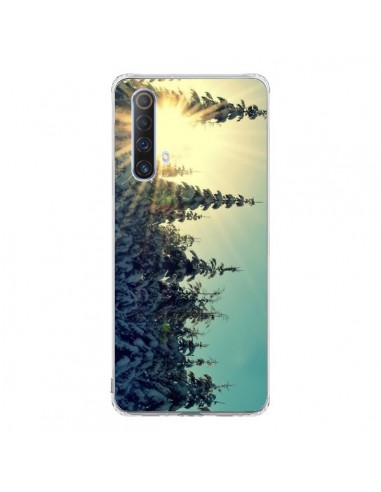 Coque Realme X50 5G Hiver Paysage Neige Montagnes Sapins Ski - R Delean