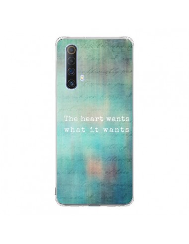 Coque Realme X50 5G The heart wants what it wants Coeur - Sylvia Cook