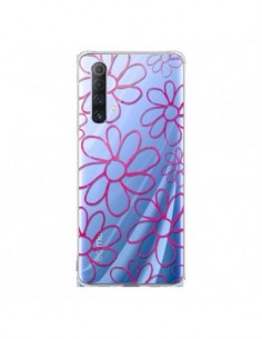 Coque Realme X50 5G Flower Garden Pink Fleur Transparente...