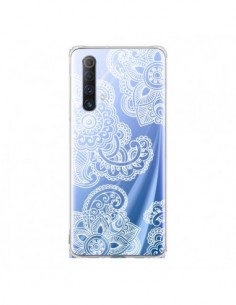 Coque Realme X50 5G Lacey Paisley Mandala Blanc Fleur...