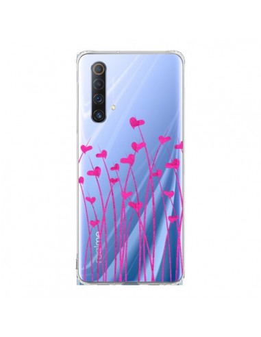 Coque Realme X50 5G Love in Pink Amour Rose Fleur Transparente - Sylvia Cook