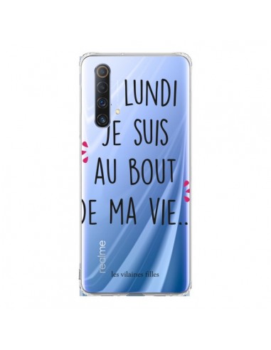 Coque Realme X50 5G Le lundi, je suis au bout de ma vie Transparente - Les Vilaines Filles