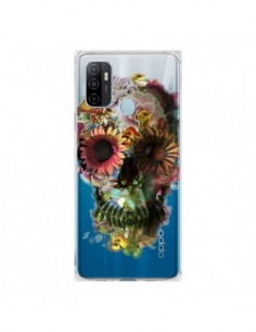 Coque Oppo A53 / A53s Skull Flower Tête de Mort...