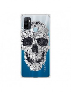 Coque Oppo A53 / A53s Doodle Skull Dessin Tête de Mort...