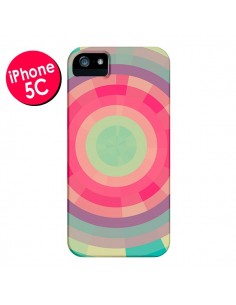 Coque Spirale de Couleurs Rose Vert pour iPhone 5C - Eleaxart