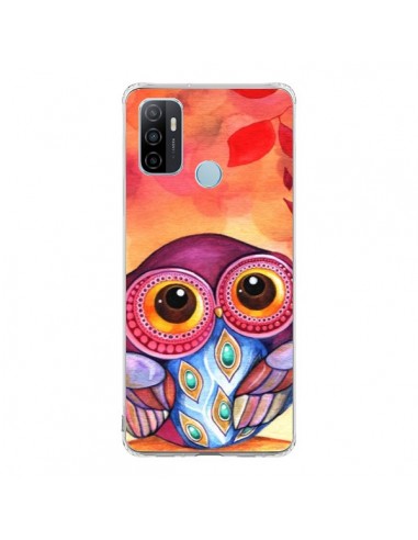 Coque Oppo A53 / A53s Chouette Feuilles Automne - Annya Kai