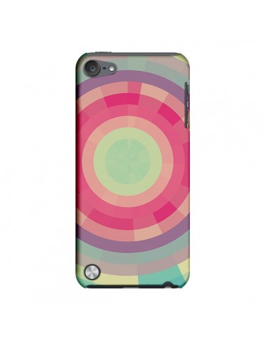 Coque Spirale de Couleurs Rose Vert pour iPod Touch 5 - Eleaxart