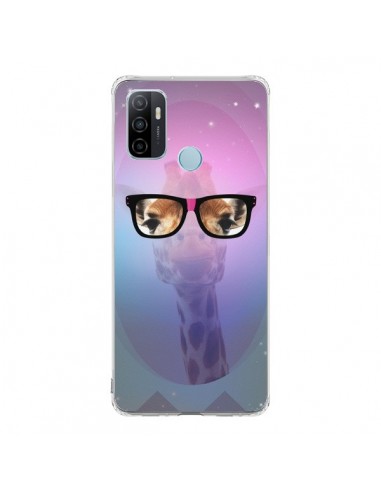 Coque Oppo A53 / A53s Girafe Geek à Lunettes - Aurelie Scour