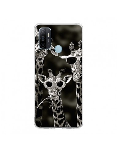 Coque Oppo A53 / A53s Girafe Swag Lunettes Familiy Giraffe - Asano Yamazaki