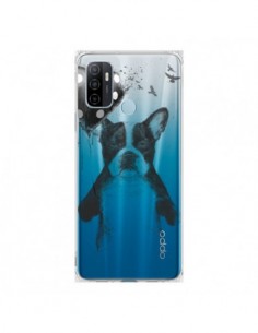 Coque Oppo A53 / A53s Love Bulldog Dog Chien Transparente...