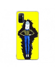 Coque Oppo A53 / A53s Julie Femme Fashion Mode Jaune -...