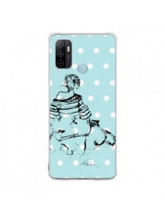Coque Oppo A53 / A53s Croquis Pois Femme Fashion Mode -...