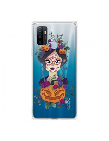 Coque Oppo A53 / A53s Femme Closed Eyes Santa Muerte Transparente - Chapo