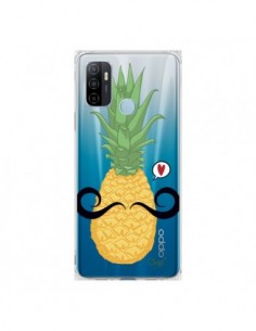 Coque Oppo A53 / A53s Ananas Moustache Transparente - Chapo