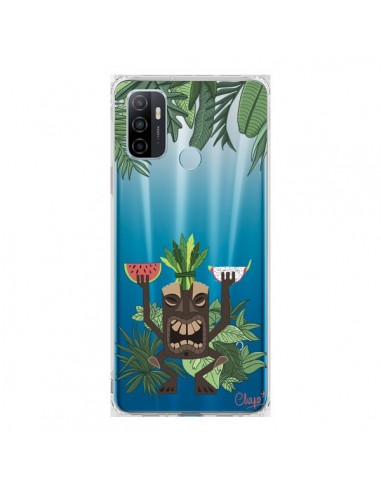 Coque Oppo A53 / A53s Tiki Thailande Jungle Bois Transparente - Chapo