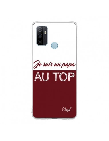 Coque Oppo A53 / A53s Je suis un Papa au Top Rouge Bordeaux - Chapo