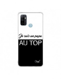 Coque Oppo A53 / A53s Je suis un Papa au Top Noir - Chapo