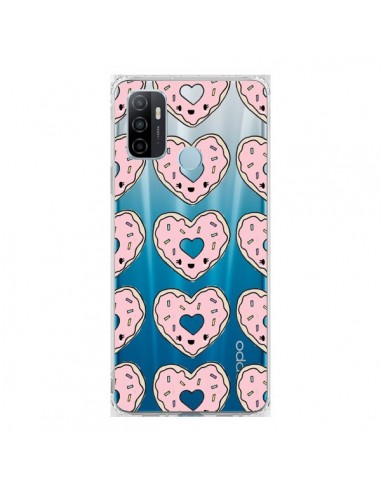 Coque Oppo A53 / A53s Donuts Heart Coeur Rose Pink Transparente - Claudia Ramos