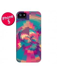 Coque Spirales de Couleurs Rose Violet pour iPhone 5 et 5S - Eleaxart